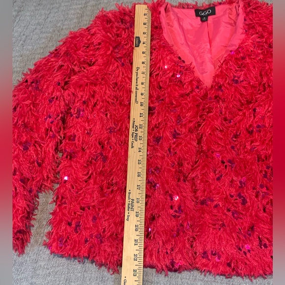 Women’s PINK Feather and Sequin Jacket Size Medium Barbie Boho Legally Blond - Picture 7 of 11